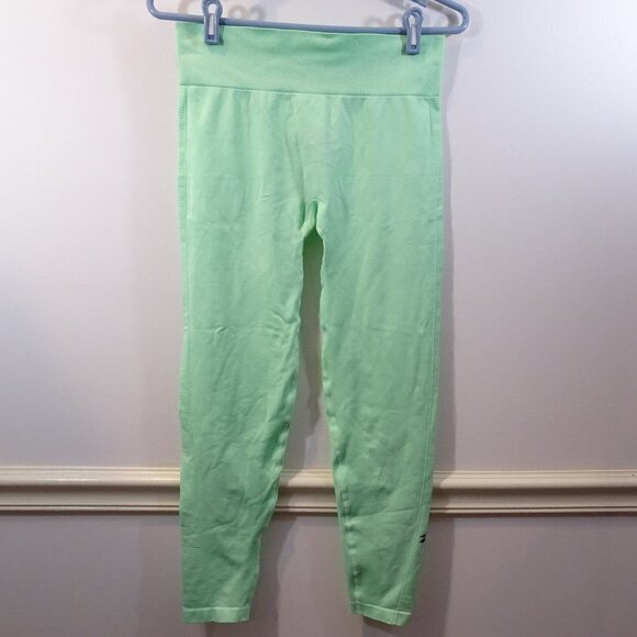 Reebok x Victoria Beckham Womens Seamless Leggings Mint Green Size L NEW - Picture 1 of 7